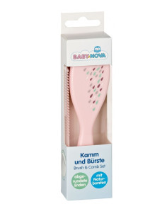 Brosse et peigne rose- baby nova