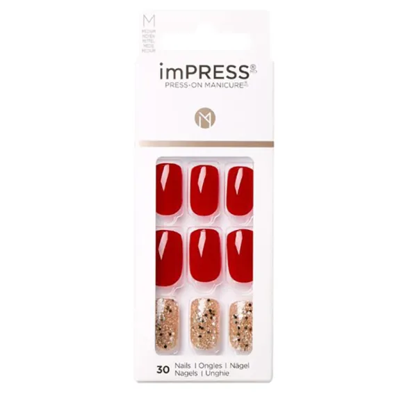 Faux ongles impress press-on manicure rouge kimm09c - kiss new york