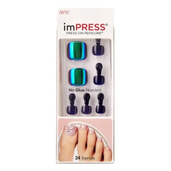 Faux Ongles imPRESS Press-on Pedicure Ongles de pied BIPT021X – Kiss New York