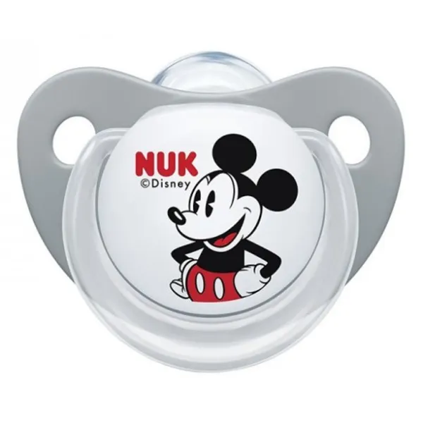 NUK 10176212 Disney Mickey Mouse Trendline Lot de 2 tétines en silicone sans BPA Rouge 6-18 mois 