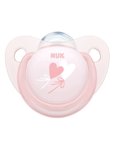 Sucette baby rose avec boite cœur 0-6 mois- nuk