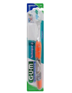 Brosse à dents technique compacte medium 493 orange-gum