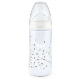 Biberon first choice + Température Control 300 Ml Blanc étoile - Nuk