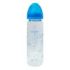 Biberon en verre 240 ml bleu avec tétine en silicone 1 mois -bambini