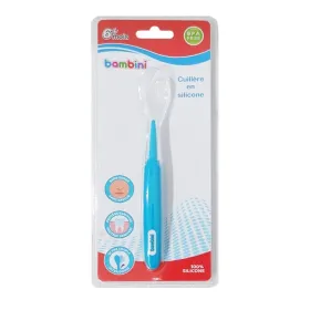 Cuillère en silicone bleu -bambini