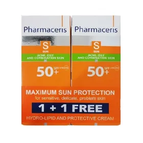 S sun crème protectrice spf50+ peaux grasses 50ml + 1 gratuit - Pharmaceris