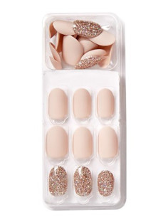Faux ongles impress press-on manicure rose kim003c - kiss new york