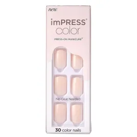 Faux ongles impress press-on manicure point pink kimc001c - kiss new york