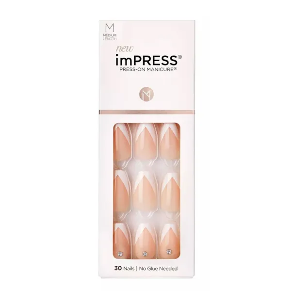 Faux ongles impress press-on manicure so french kimm04c - kiss new york