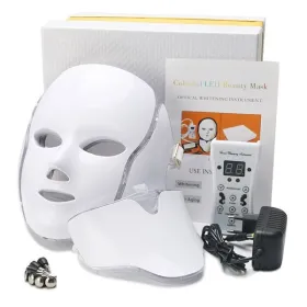 Masque de Luminothérapie LED Photon 7 Couleurs avec Cou