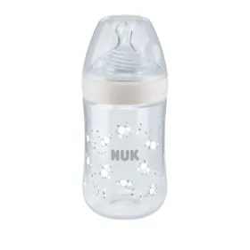 Biberon nature sense pp température control 260ml blanc-nuk