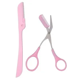 Lame & ciseau avec peigne pour sourcil
