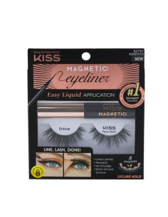 Faux cils magnetic eyeliner & lure lash kit kmek03c - kiss new york