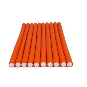 Bigoudis petit modèle souple éponge rouleaux 10 pcs orange