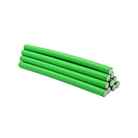 Bigoudis grand modèle souple éponge rouleaux 10 pcs vert