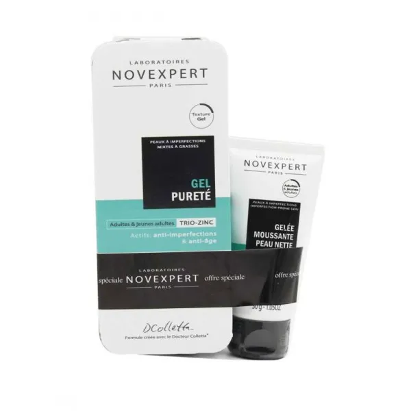Novexpert - Pack gel purete 30ml + gelee moussante 30 gr (offert)