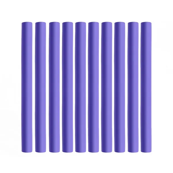 Bigoudis grand modèle souple éponge rouleaux 10 pcs violet