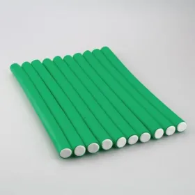 Bigoudis grand modèle souple éponge rouleaux 10 pcs vert