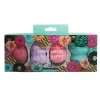 Coffret éponge donut worry be happy 3 éponge &  brosse nettoyant visage bleu- ruby face