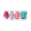 Coffret éponge donut worry be happy 3 éponge &  brosse nettoyant visage bleu- ruby face