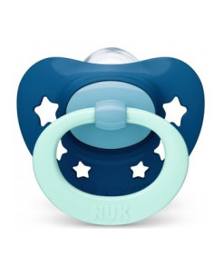 Sucette signature avec boite 18-36 mois bleu- nuk