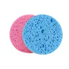 Éponge de cellulose pour démaquillage de forme rond rose & bleu -gii gumei