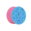 Éponge de cellulose pour démaquillage de forme ovale rose & bleu -gii gumei