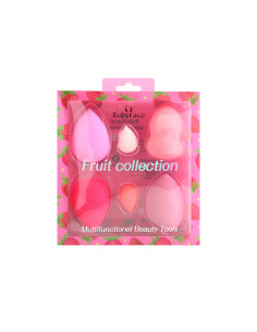 Coffret éponge fruit collection 6 pcs rose -ruby face