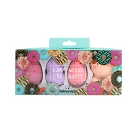 Coffret éponge donut worry be happy 3 éponge & support bleu- ruby face