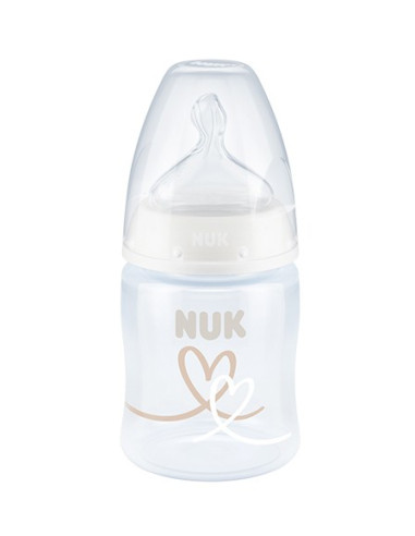NUK First Choice+ | biberon 150 ml blanc cœur Temperature Control