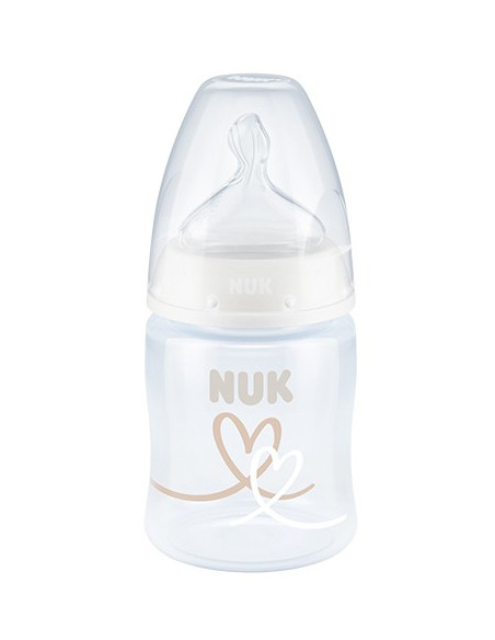 NUK First Choice+ | biberon 150 ml blanc cœur Temperature Control