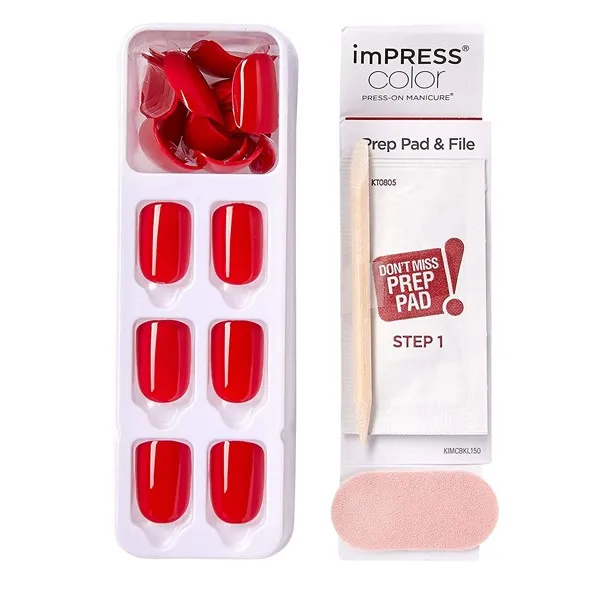 Faux ongles impress press-on manicure reddy or not kimc013c - kiss new york