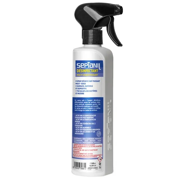 Spray désinfectant puissant peroxyde multi usage septanil