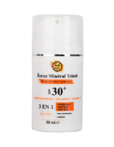 Écran minéral teinté SPF 30+ peaux mixtes à grasses | Touche D’Or