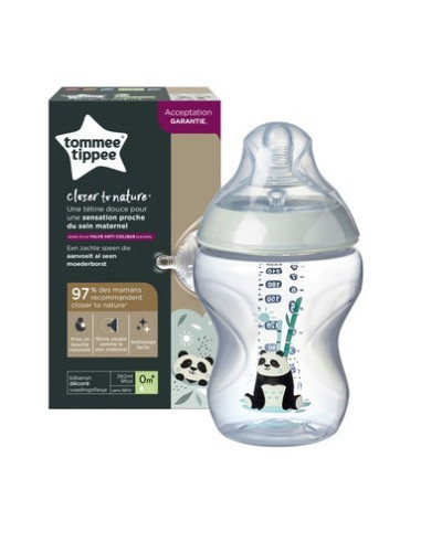 Biberon en PP vert 260 ml 0M+ -Tommee Tippe