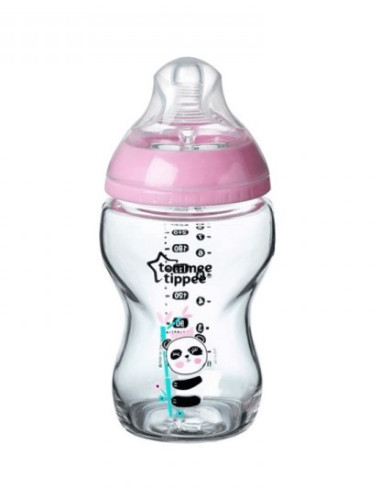Biberon Closer to Nature en verre 250 ml rose 0 mois et + | Tommee Tippee