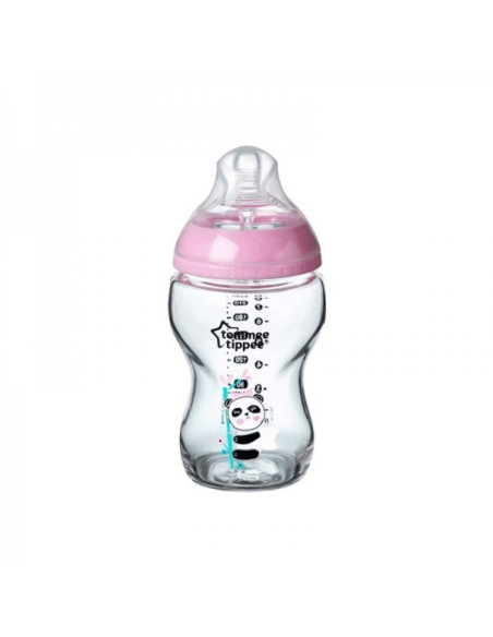Biberon en Verre Rose Closer to Nature 250 ml 0M+ -Tommee Tippee | cos
