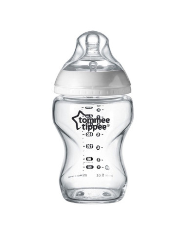 Biberon en Verre Blanc Closer to Nature 250 ml 0M+ -Tommee Tippee | co