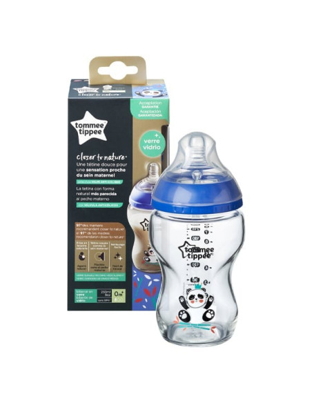 Biberon en Verre Bleu Closer to Nature 250 ml 0M+ -Tommee Tippee | cos