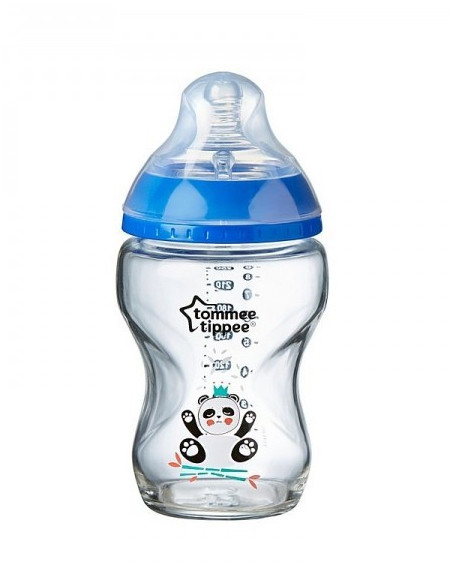 Biberon Closer to Nature en verre 250 ml bleu 0 mois et + | Tommee Tippee