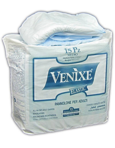Couche adulte taille medium 15 pièces ELASTIC - Venixe | cosmetique.tn
