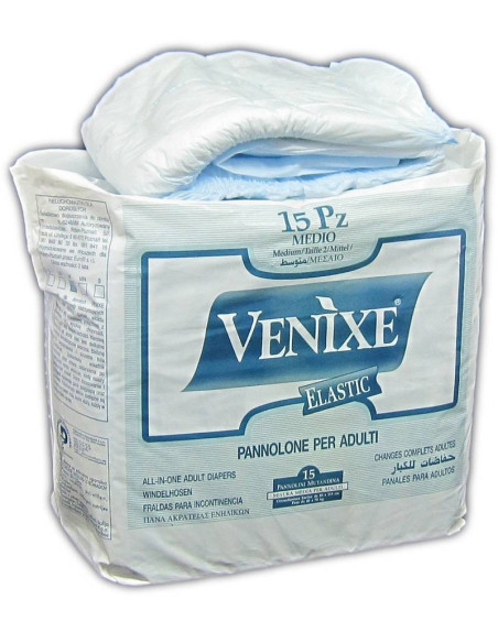 Couche adulte taille medium 15 pièces ELASTIC - Venixe | cosmetique.tn