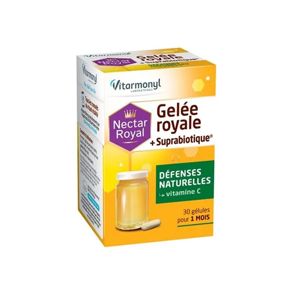 Gelée Royale + Suprabiotiques Nectar Royal 30 gélules-vitarmonyl