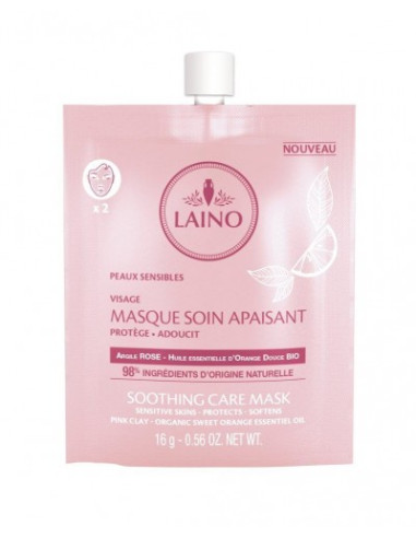 Masque soin apaisant peaux sensibles 16 g – Laino