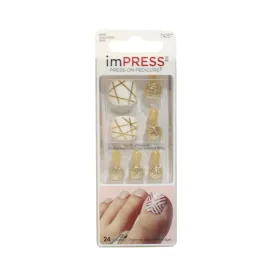 Faux ongles impress press-on pedicure ongles de pied bipt020X – Kiss new york