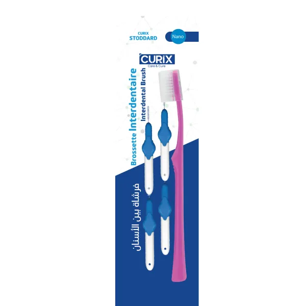 Brossette interdentaire Nano (0.6-0.7mm) + brosse à dents offerte - Curix