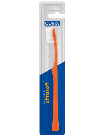 Brosse à dents ultrasoft couleur orange - Curix