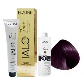 Coloration ialo trés'or châtain violet 4.2 sans ammoniaque 100 ml -h-zone