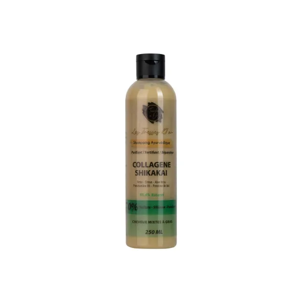 Shampoing aux poudres ayurvédiques (cheveux mixtes à gras) 99% naturel 250ML -touche d'or