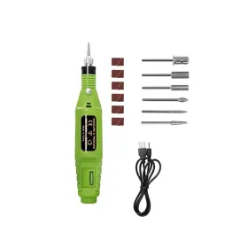 Ponceuse électrique à ongles en forme de stylo Vert - Waxess